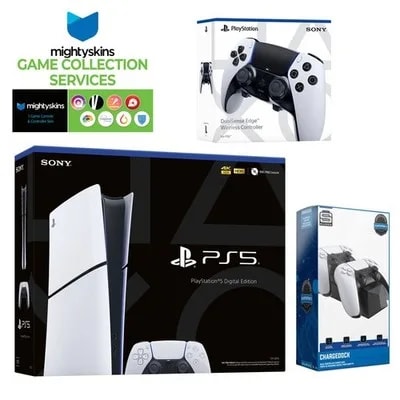 Sony PlayStation 5 Digital Slim + Extra Edge Controller + Charging Dock — eSwappa Store