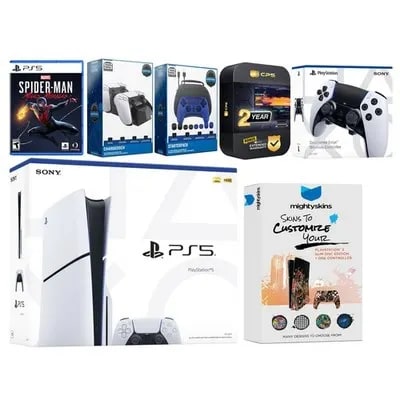Sony Playstation 5 Slim Disc + Spider-Man Miles Morales, Extra EDGE Controller — eSwappa Store
