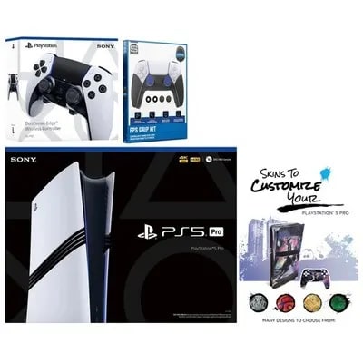 Sony PS5 Pro + EDGE Controller, Grip Kit, MightySkins Code, 1 Year Warranty — eSwappa Store