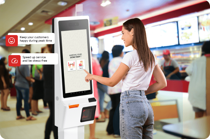 Self ordering kiosk