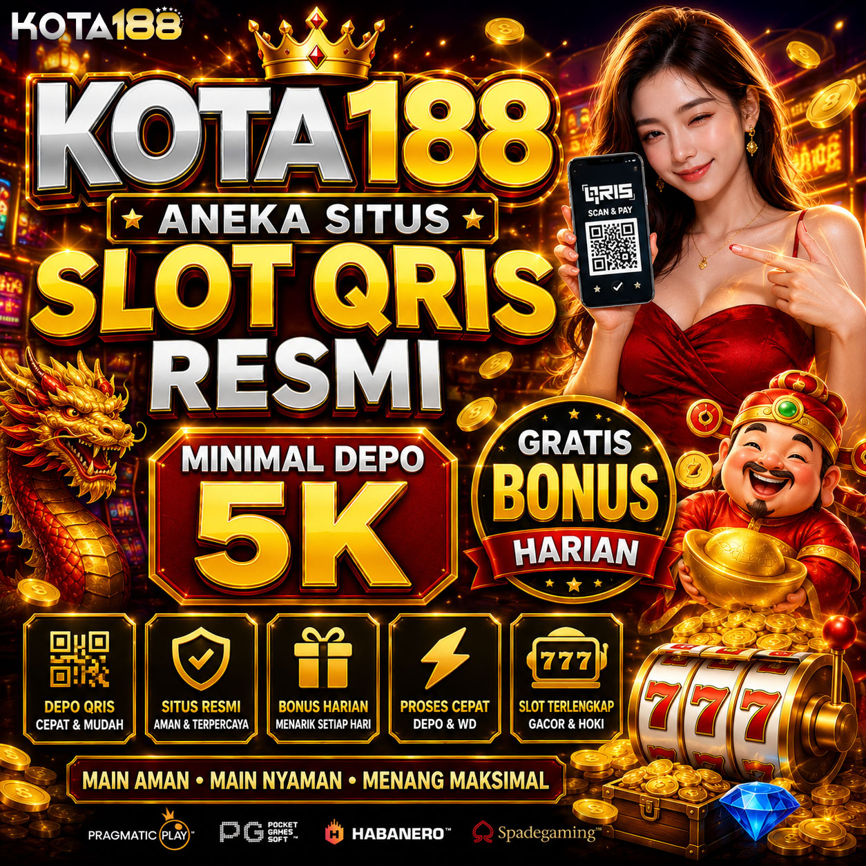 KOTA188 - Aneka Situs Slot Qris Resmi Minimal Depo 5k Gratis Bonus Harian