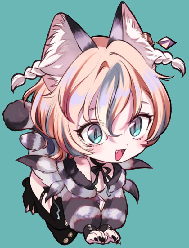 Clarissa Toothedge, a cat-like Magical Girl with an excited expression.