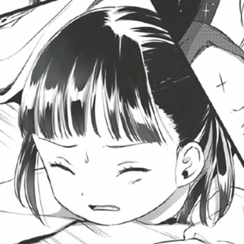 Clarissa Toothedge's human form, Lu, a young girl with short black hair.