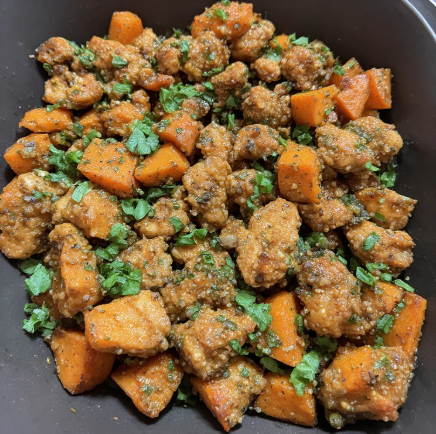 Olympic Weightlifter Inspired Chicken Sweet Potato Lunch
