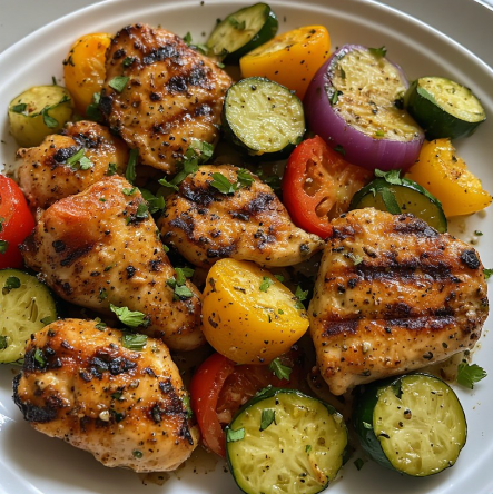 Stefi Cohen Inspired Grilled Chicken & Veggie Dinner