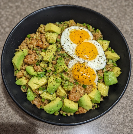 Soccer Star Inspired Egg White and Avocado Breakfast Bowl