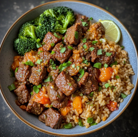 Powerlifter Inspired Triple Protein Beef & Rice Bowl