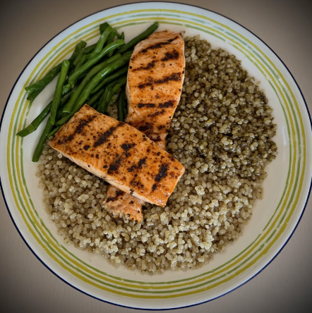 Basketball Star Inspired Grilled Salmon Quinoa Bowl