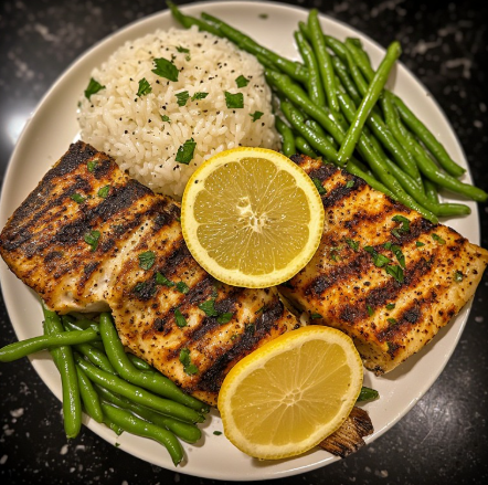 Soccer Star Inspired Grilled Sea Bass Rice Plate