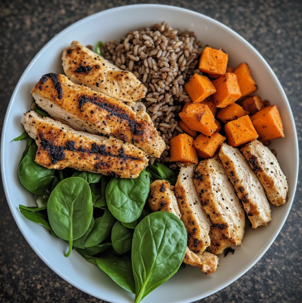 LeBron James Inspired Grilled Chicken Sweet Potato Bowl