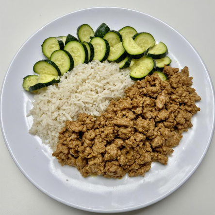 Basketball Star Inspired High Protein Turkey Rice Plate