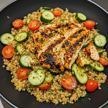 LeBron James Inspired Mediterranean Chicken Quinoa Plate