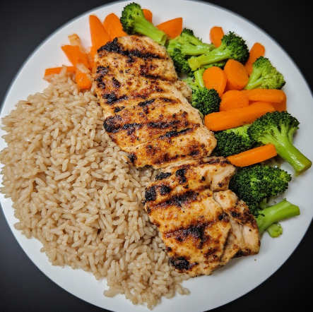 Cristiano Ronaldo Inspired Grilled Chicken and Rice Plate