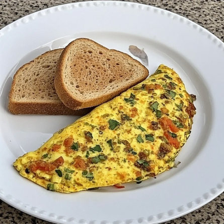 Michael Phelps Inspired Omelet and Toast Athlete Breakfast