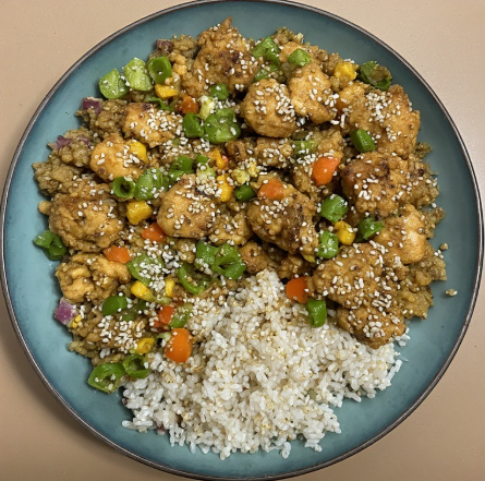 Simone Biles Inspired Chicken Brown Rice Protein Bowl