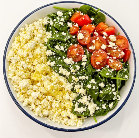 Ballet Dancer Inspired Spinach and Egg White Protein Bowl