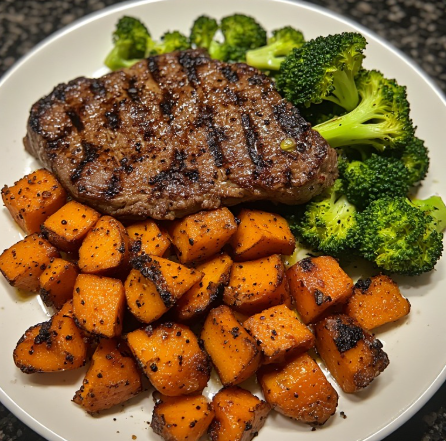 LeBron James Inspired Grilled Steak and Veggie Plate