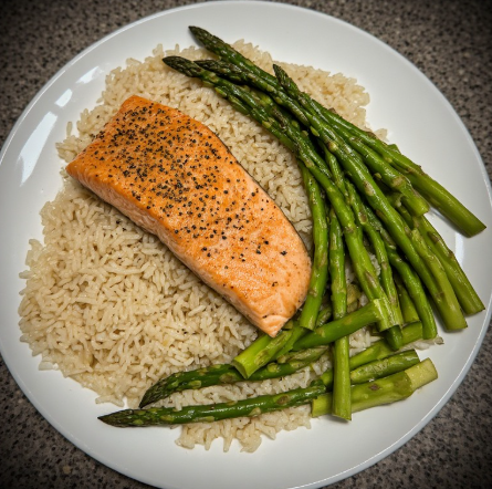 Bodybuilder Inspired Salmon & Rice Physique Meal