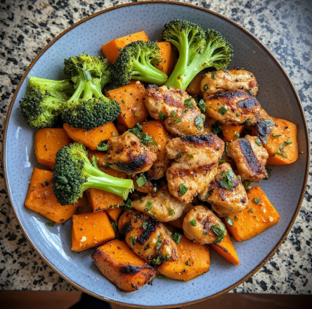 Bodybuilding Champion Inspired Grilled Chicken & Sweet Potato Power Meal