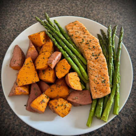 Kai Greene Inspired Salmon & Sweet Potato Mass Monster Meal