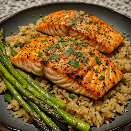 Lee Haney Inspired Salmon & Brown Rice Mass Meal