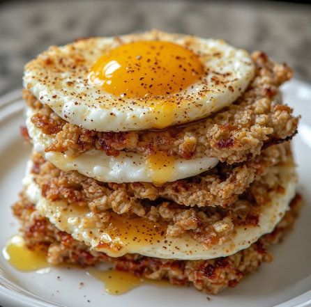 Bodybuilding Legend Inspired Monster Egg & Oats Breakfast Stack