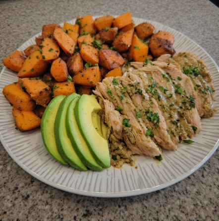 Jay Cutler Inspired Double Turkey & Avocado Sweet Potato Feast