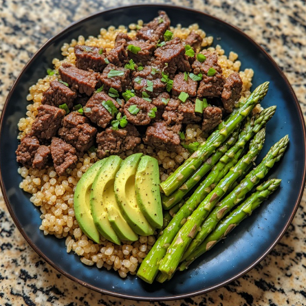 Bodybuilding Champion Inspired Mega Beef & Quinoa High-Fat Power Plate