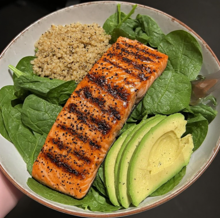 Australian Actress Margot Robbie Inspired Salmon and Quinoa Salad