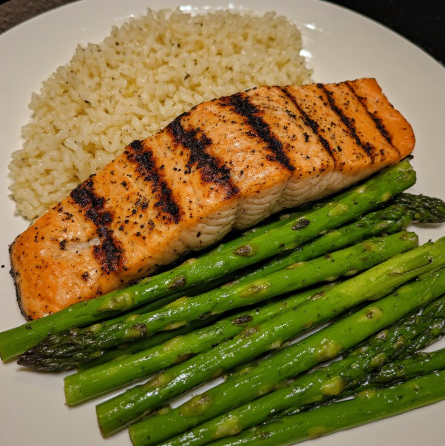 David Gandy Inspired Grilled Salmon & Asparagus Lunch
