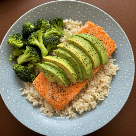 Adriana Lima Inspired Lean Salmon & Avocado Dinner
