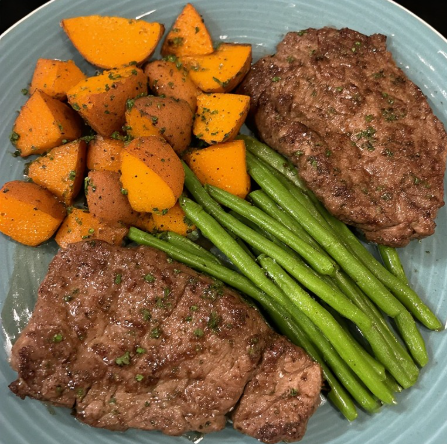 Jon Kortajarena Inspired Lean Steak & Sweet Potato Lunch
