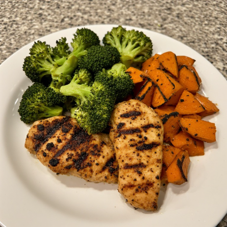 David Gandy Inspired Grilled Chicken & Sweet Potato Lunch