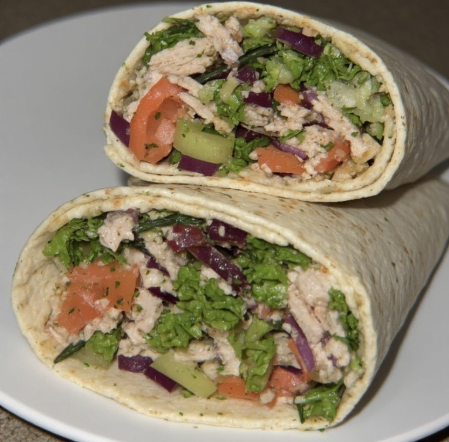 Joan Smalls Inspired Turkey & Veggie Wrap