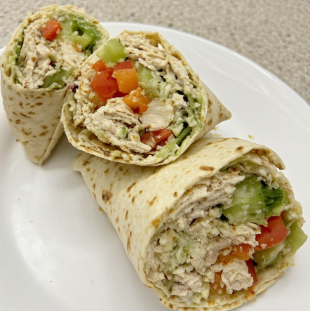 Joan Smalls Inspired Lean Turkey & Veggie Lunch Wrap