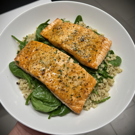 Romee Strijd Inspired Lean Salmon & Veggie Dinner