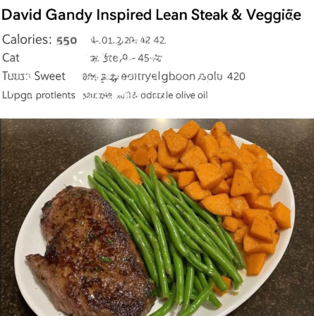 David Gandy Inspired Lean Steak & Veggie Dinner