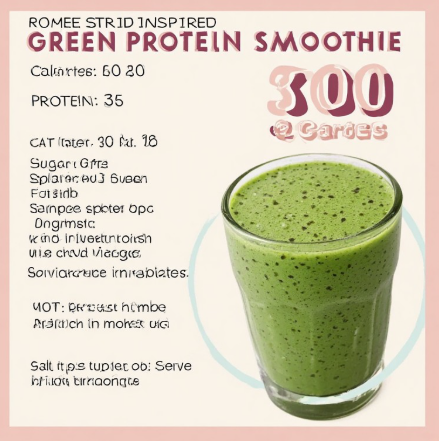 Romee Strijd Inspired Green Protein Smoothie