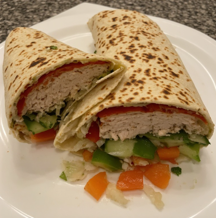 Joan Smalls Inspired Lean Turkey & Veggie Wrap