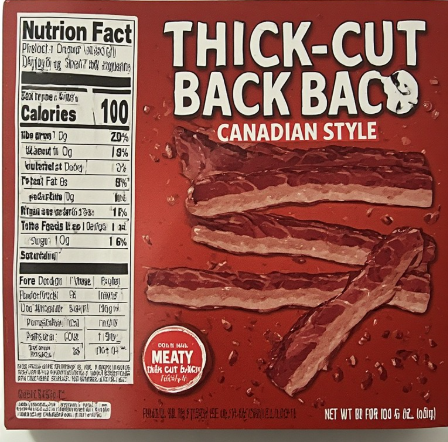 Thick-Cut Back Bacon (Canadian Style)