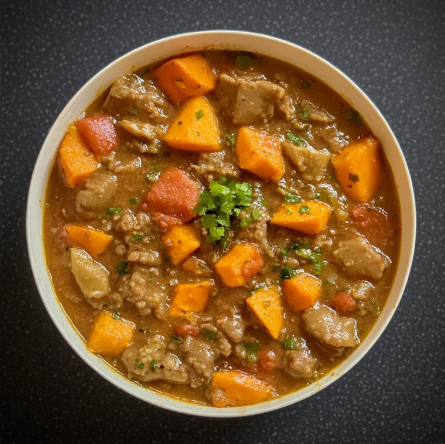 Vegan Terere & Sweet Potato Stew