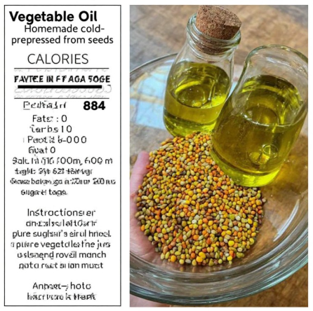 Vegetable Oil (Homemade Cold-Pressed from Seeds)