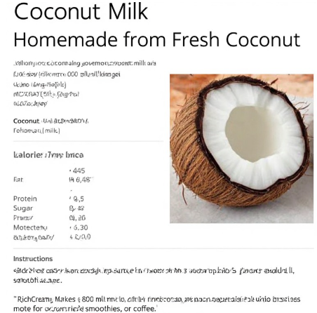 Coconut Milk (Homemade from Fresh Coconut)
