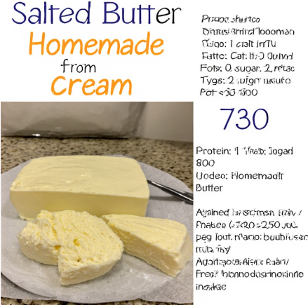 Salted Butter (Homemade from Cream)