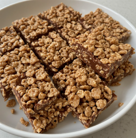 Homemade Crunch-style Bar (Rice Krispies + Chocolate)