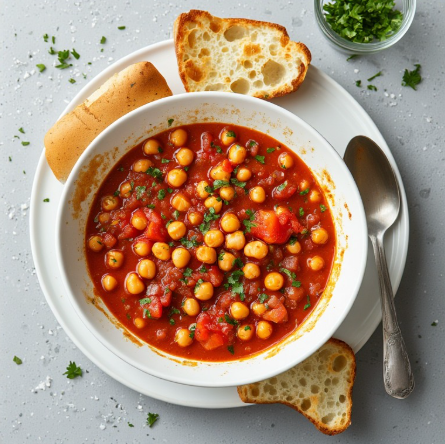 Tomato & Chickpea Stew (Shakshuka-Inspired Veggie)