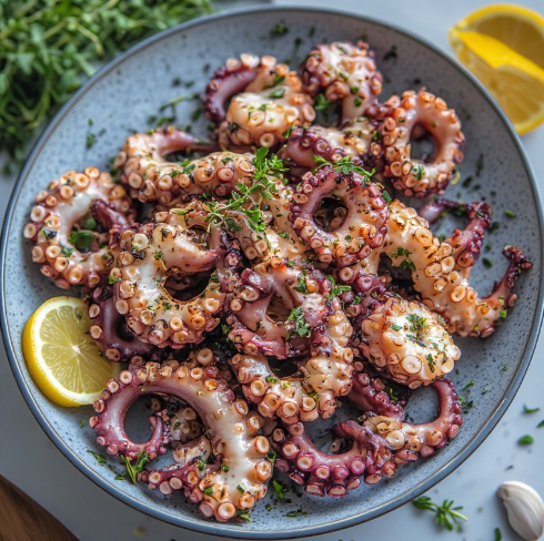 Grilled Octopus with Lemon and Oregano