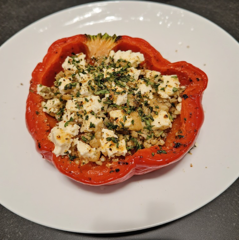 Roasted Red Pepper with Feta and Oregano