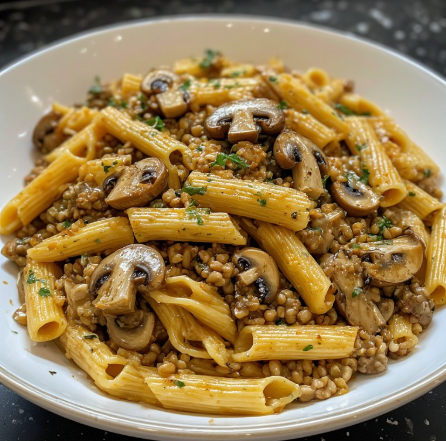 Ground Turkey & Mushroom Lentil Penne
