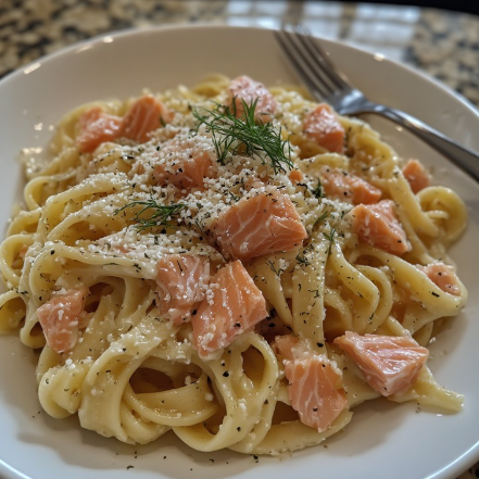Salmon & Dill Greek Yogurt Pasta
